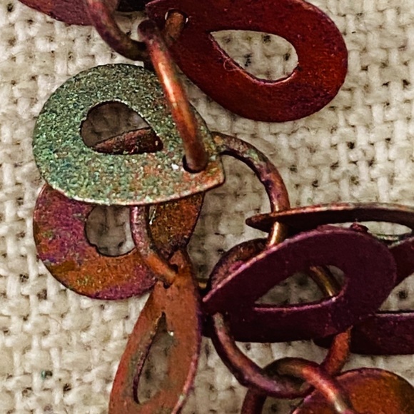 Sarah Cavender Metalworks 32.5" Long Multi Color Fringe Necklace & Earrings Set - Picture 13 of 15